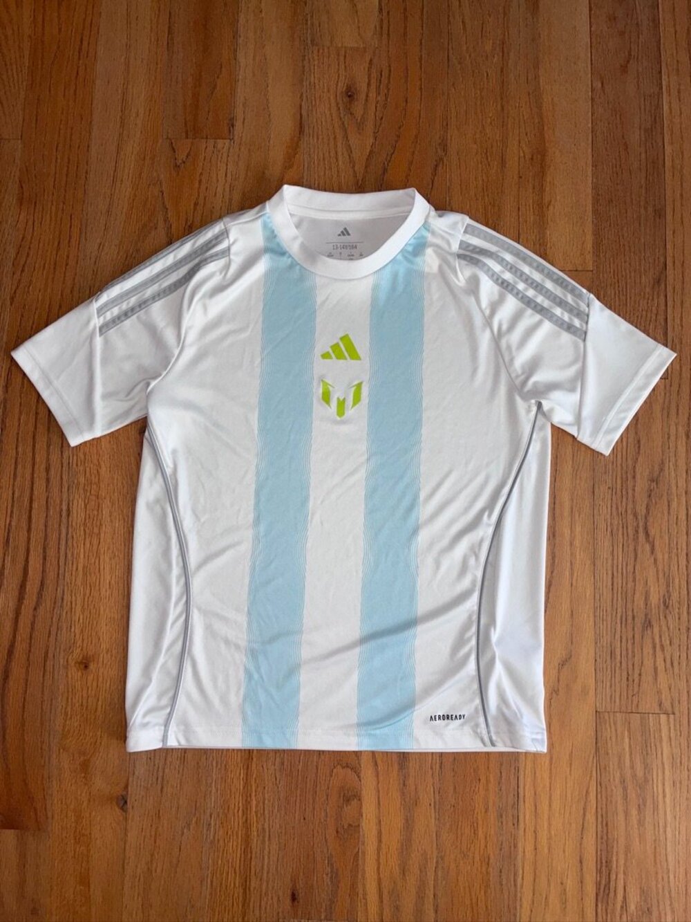 Adidas Messi Boys White AEROREADY Training Jersey 13-14Y JI5460